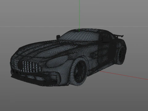 Mercedes-Benz AMG GT Cinematic Supercar FBX 3D Model