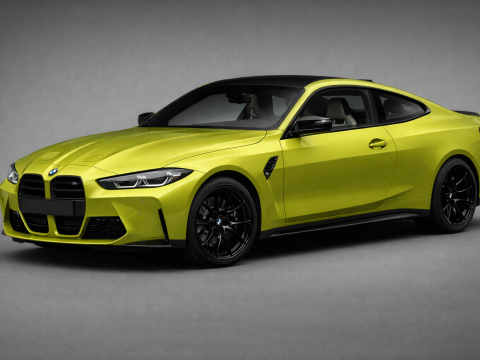 BMW M4 Competition 2023 Hochwertiger Sportwagen mit Innenausstattung 3D Modell