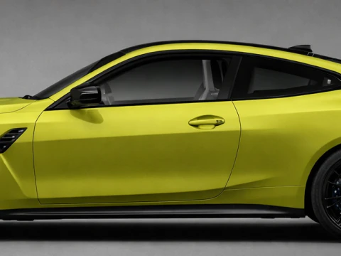 BMW M4 Competition 2023 High Quality Sports Car with Interior 3D Model