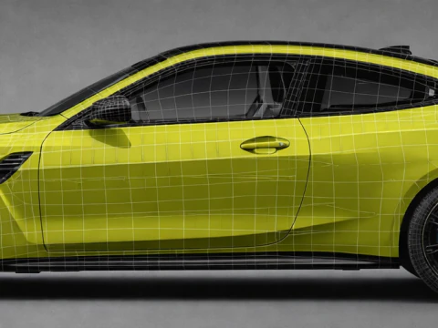 BMW M4 Competition 2023 High Quality Sports Car with Interior 3D Model