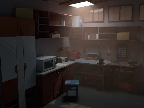 Low-poly garage props pack 3D Model
