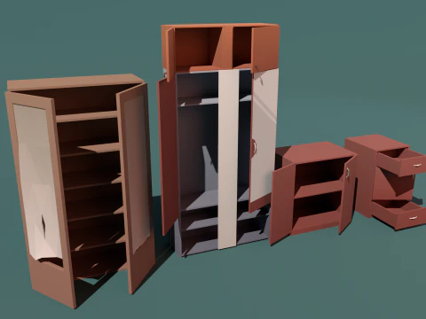 Low-poly garage props pack 3D Model