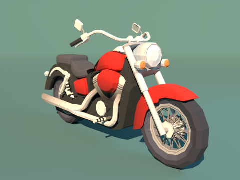 Ombre Honda stylisée low-poly Modèle 3D