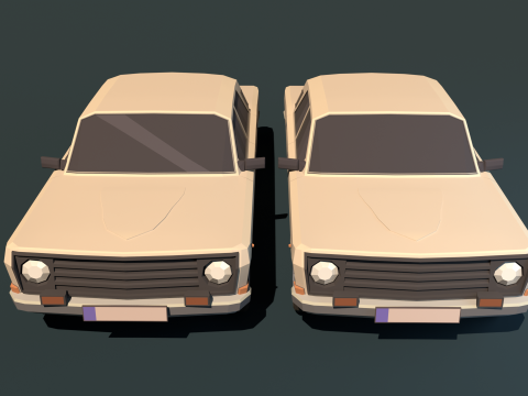 Gaz 24-10 Volga estilizado low-poly Modelo 3D