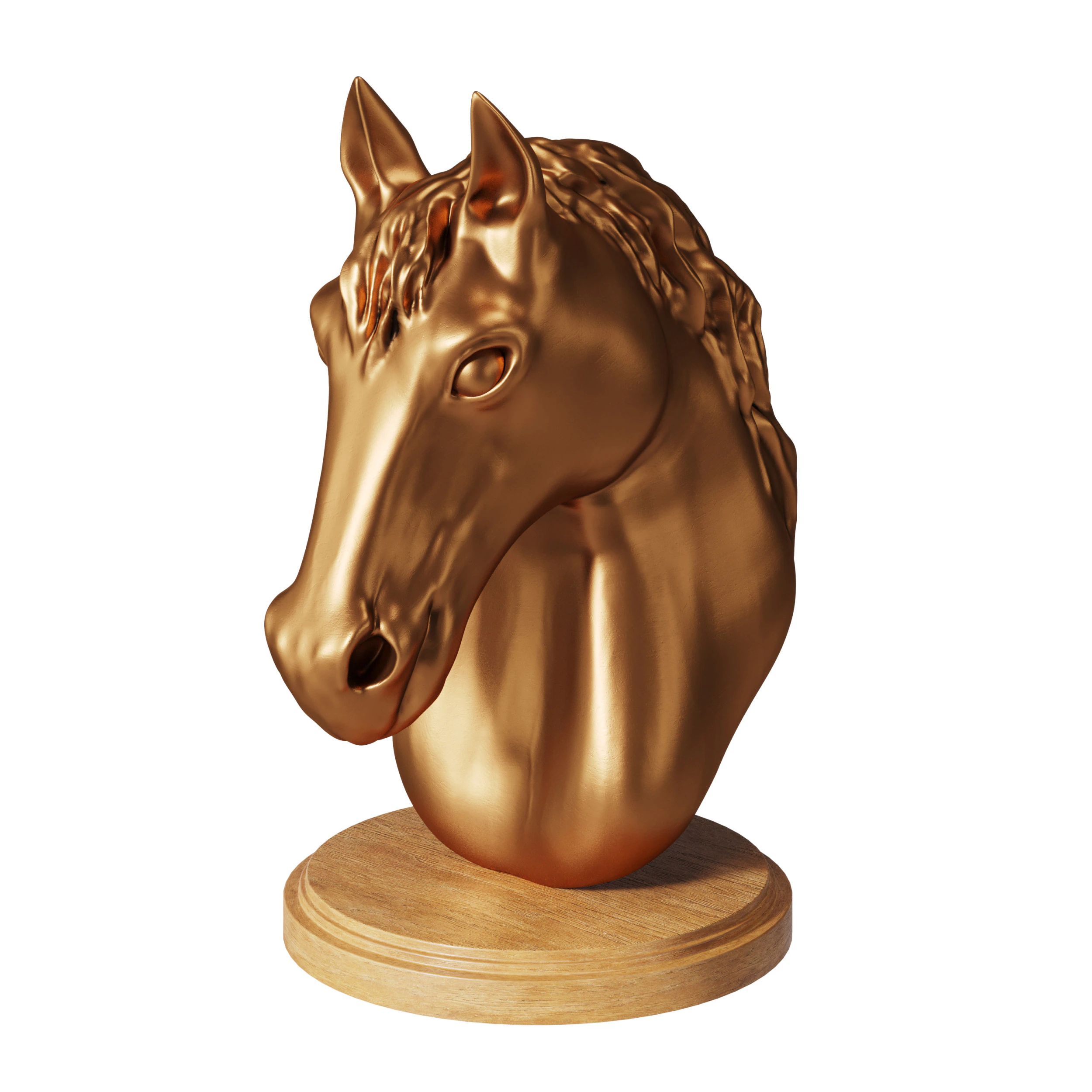 Horse statuette 3D Model .c4d .max .obj .3ds .fbx .stl .blend 