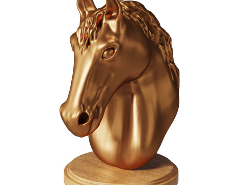 घोड़े की मूर्ति 3D मॉडल