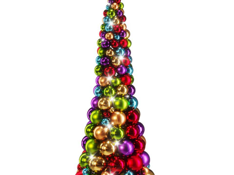 Albero di Natale illuminato decorativo Modello 3D