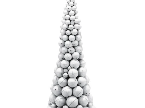 Decorative Illuminated Christmas Tree 3D Model