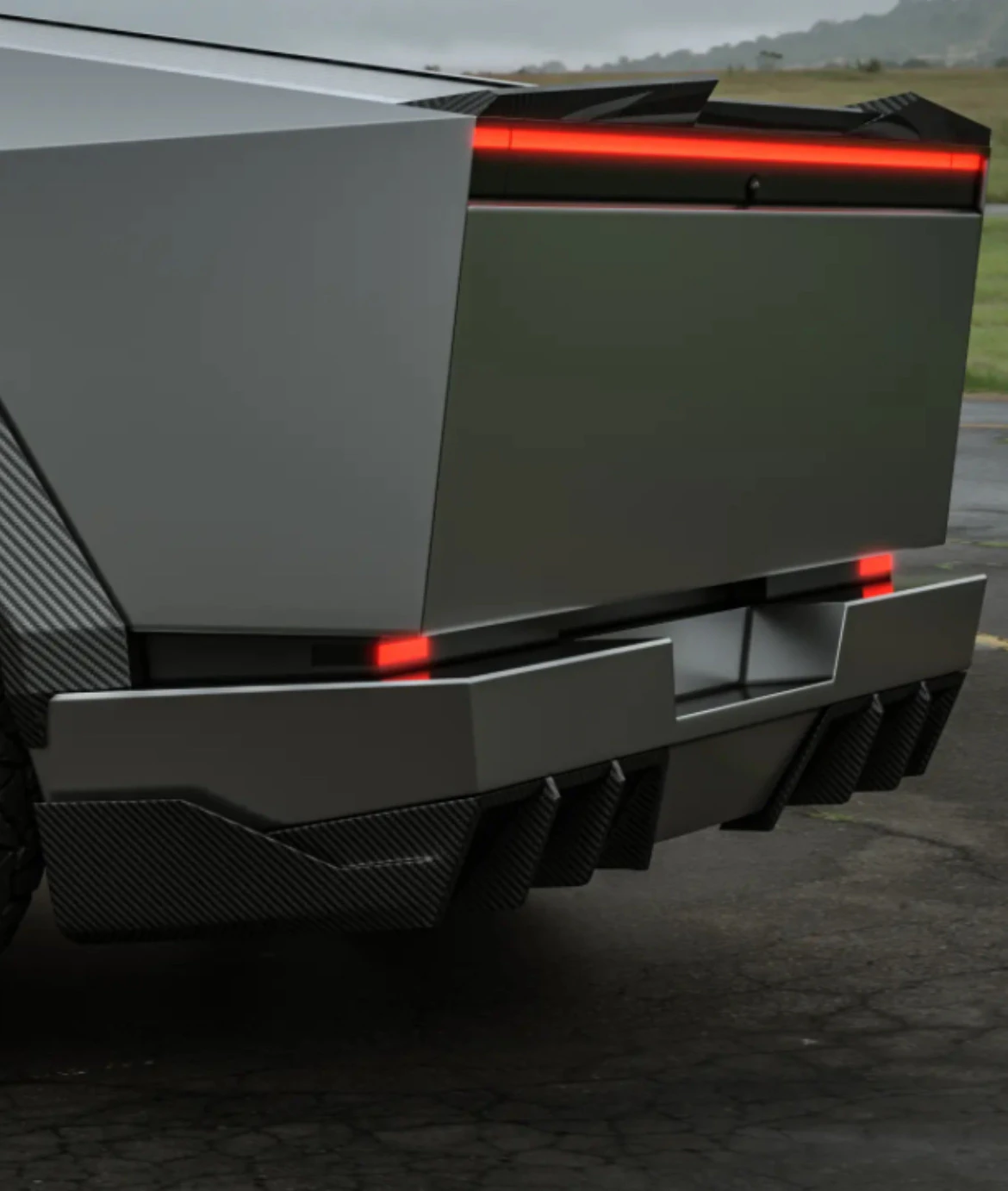 Rear body kit for Tesla Cybertruck 3D Print Model .c4d .max .obj .3ds .fbx .stl .blend 
