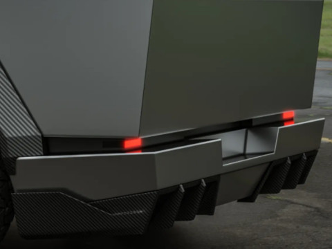 Kit carrozzeria posteriore per Tesla Cybertruck Modello di stampa 3D