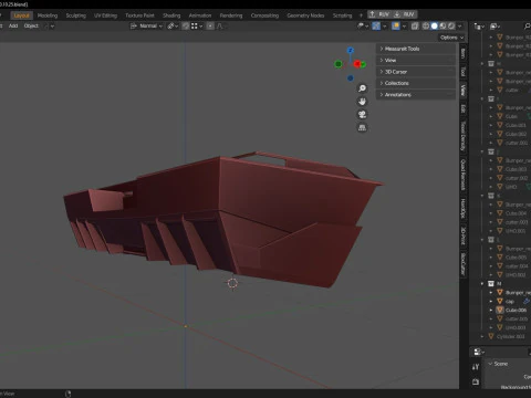 Rear body kit for Tesla Cybertruck 3D Print Model