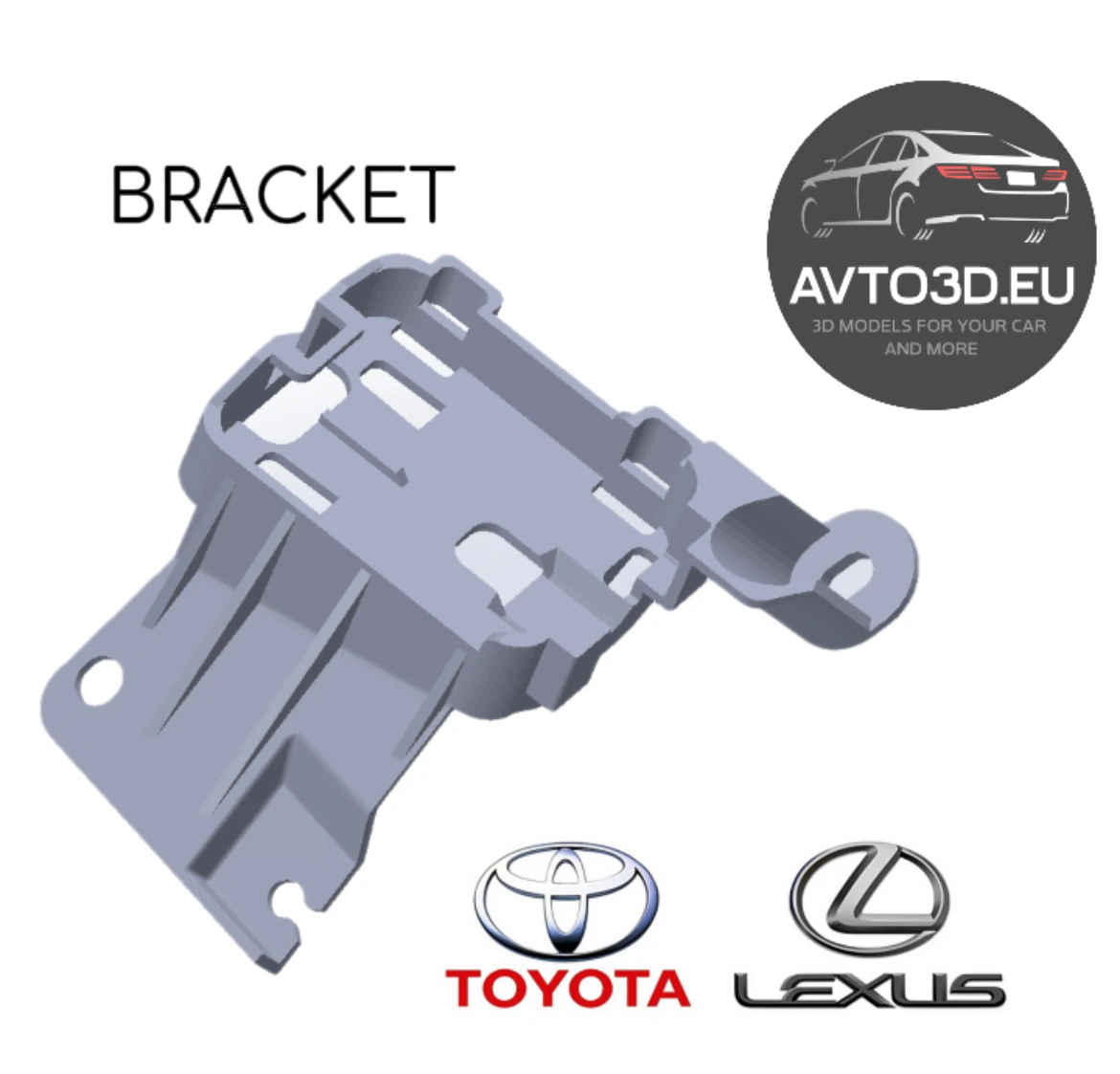 Lexus Toyota BRACKET BLIND SPOT MONITOR 3D Print Model .c4d .max .obj .3ds .fbx .stl .blend 
