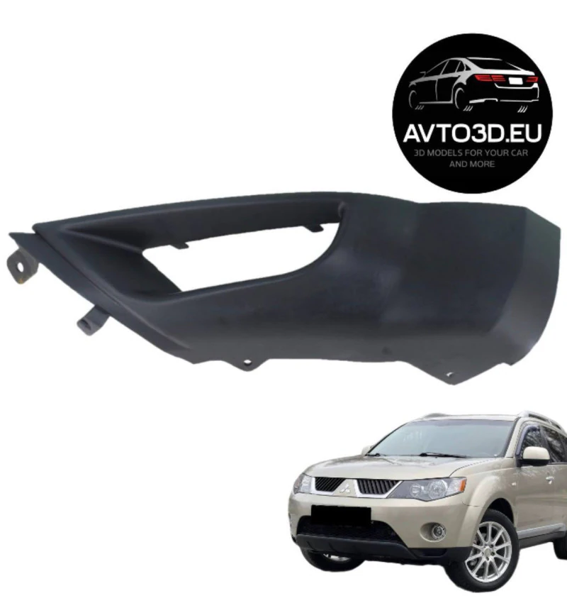 Накладка на бампер Mitsubishi Outlander 2007-2009 3D Принт Модель .c4d .max .obj .3ds .fbx .stl .blend 
