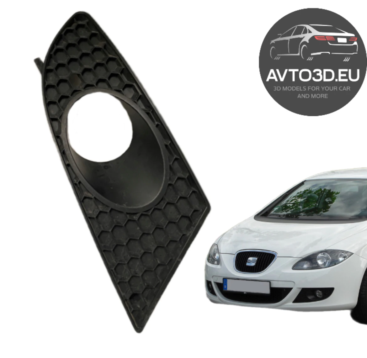 Bumper Grille For SEAT LEON 2008 3D Print Model .c4d .max .obj .3ds .fbx .stl .blend