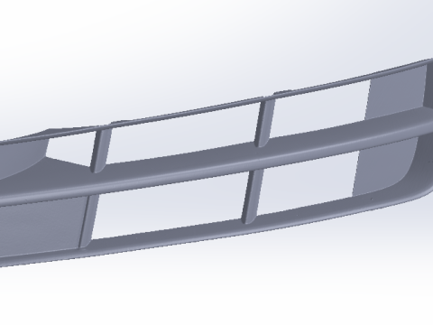 アウディ Q7 2011 グリル 3Dプリントモデル