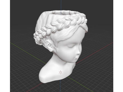 Macetero de cabeza femenina Modelo de impresión 3D