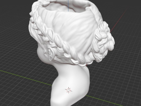 Female Head Planter 3D Print Model