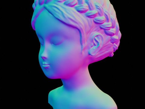 Female Head Planter 3D Print Model