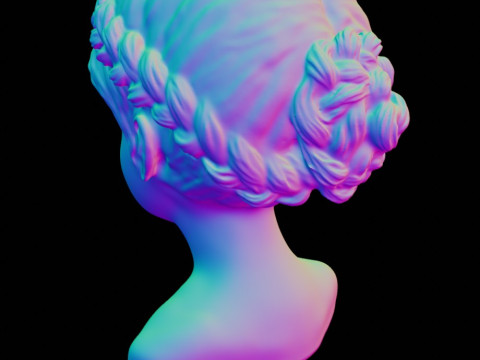 Female Head Planter 3D Print Model