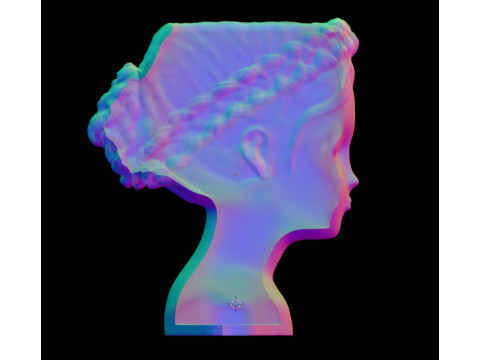 Female Head Planter 3D Print Model