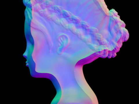 Female Head Planter 3D Print Model