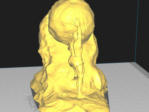 シーシュポスのブックエンド 3Dモデル