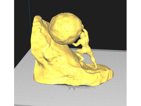 シーシュポスのブックエンド 3Dモデル