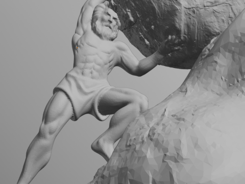 シーシュポスのブックエンド 3Dモデル