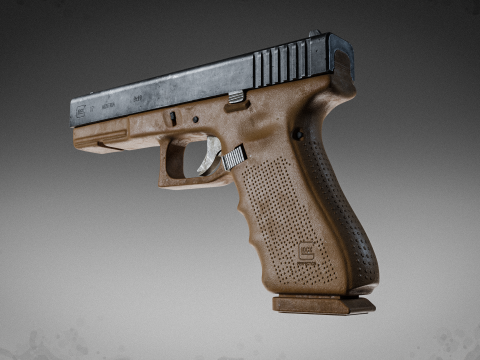 ग्लॉक 17 पिस्तौल उच्च गुणवत्ता मॉडल 3D मॉडल