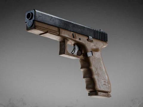 Glock 17 Pistol High Quality Model 3D Model