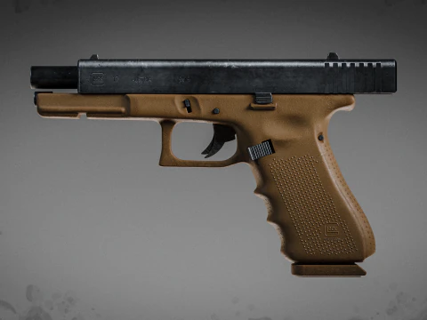 Glock 17 Pistol High Quality Model 3D Model