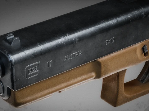 Glock 17 Pistol High Quality Model 3D Model