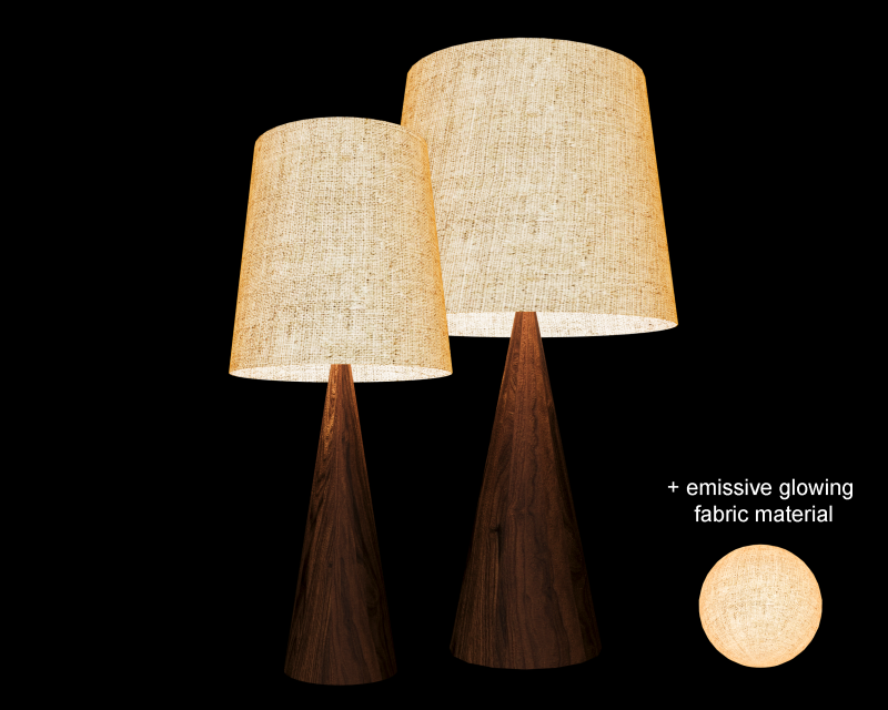 Настільна лампа Retrograd Cone 3D Модель .c4d .max .obj .3ds .fbx .stl .blend 