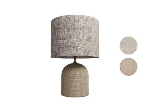 Nelu 天然雕刻木圆顶台灯 3D 模型