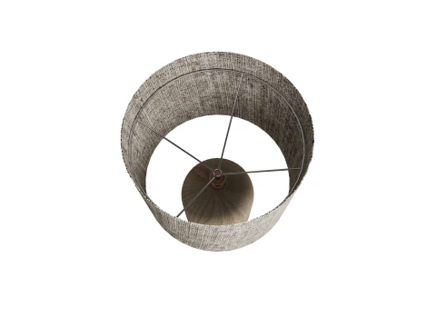 Nelu Natural Engraved Wood Dome Table Lamp 3D Model
