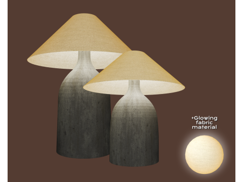 ZARA Ceramic table lamp large and mini 3D Model