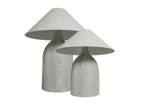 ZARA Ceramic table lamp large and mini 3D Model