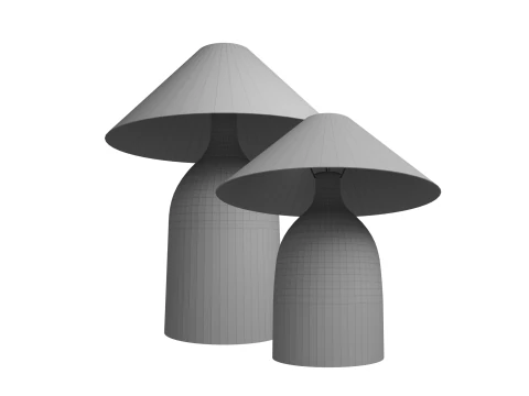 ZARA Ceramic table lamp large and mini 3D Model