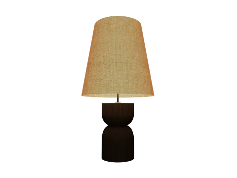 Wood Table Lamp Diniz 3D Model