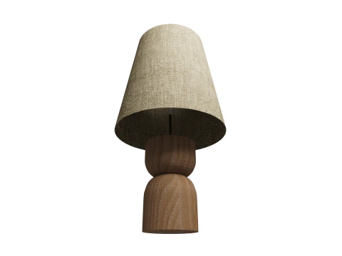 Wood Table Lamp Diniz 3D Model