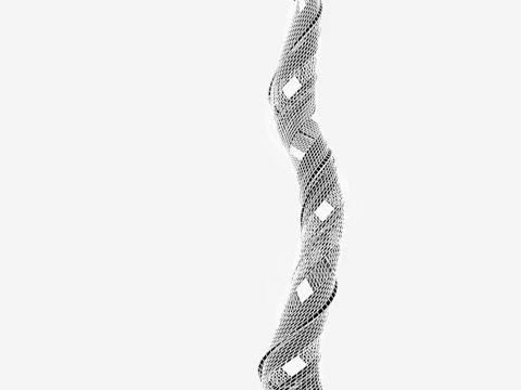 Curved tower 3D Model