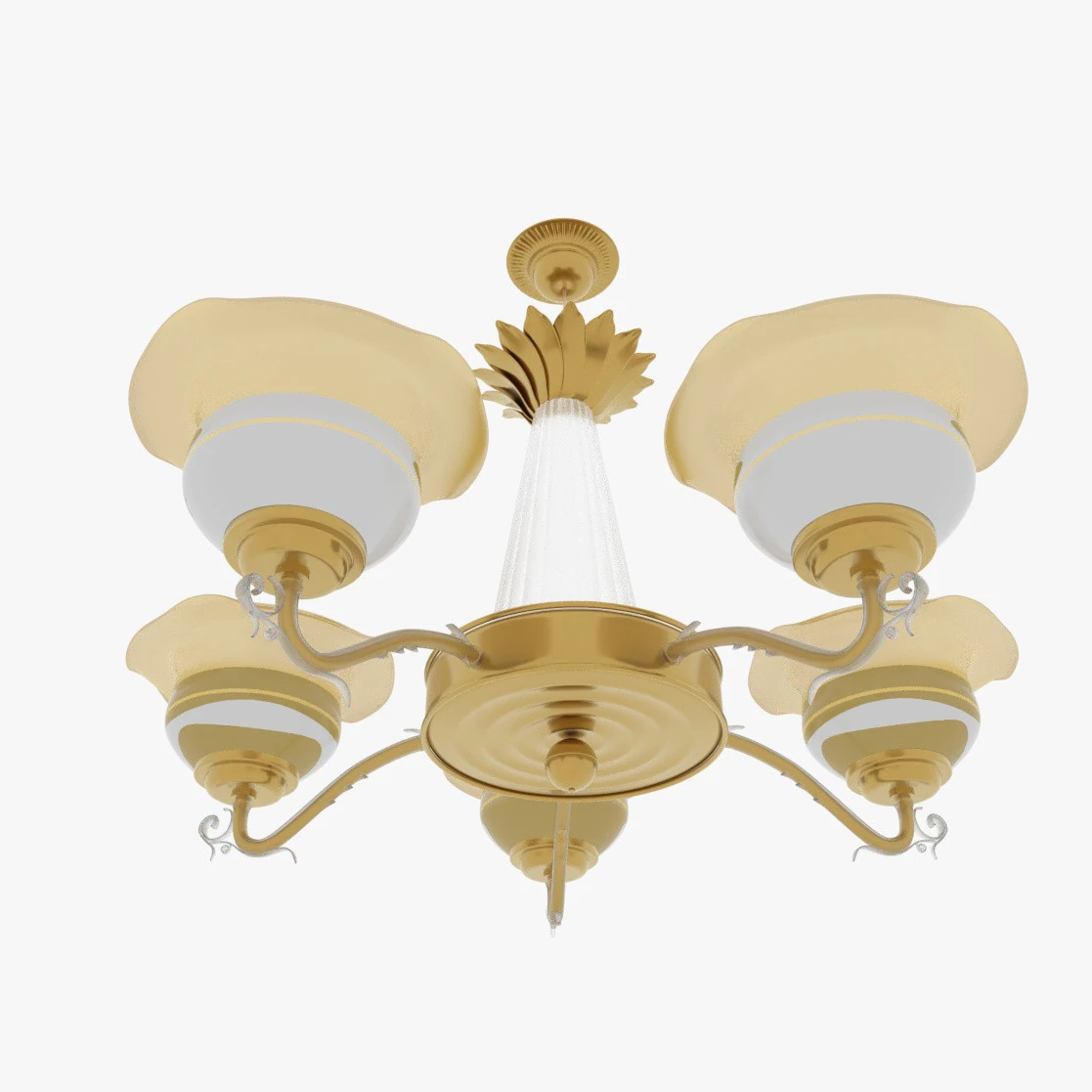 Fancy chandelier 3D Model .c4d .max .obj .3ds .fbx .stl .blend