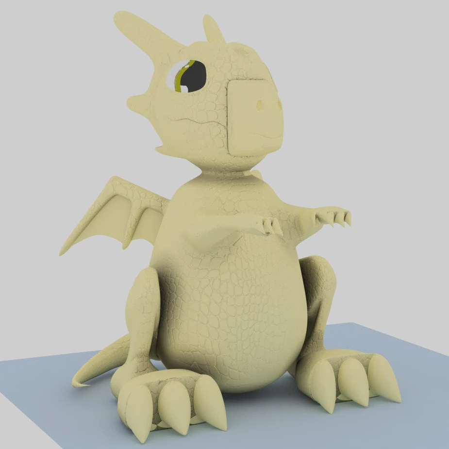 Dragon toy 3D Model .c4d .max .obj .3ds .fbx .stl .blend 