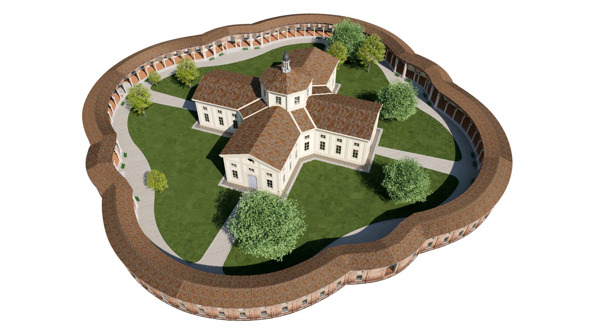 Rotonda della Besana MUBA Milano 3D Model .c4d .max .obj .3ds .fbx .stl .blend 