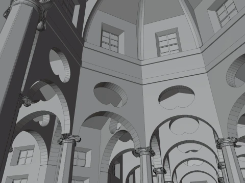 Rotonda della Besana MUBA Milano 3D Model