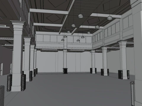 Salone dei tessuti Milano 3D Model