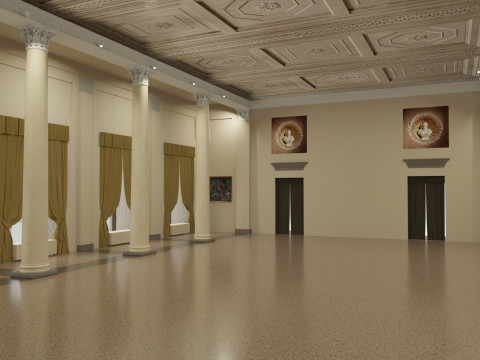 Sala 8 koloni palazzo reale Milano 3D Model