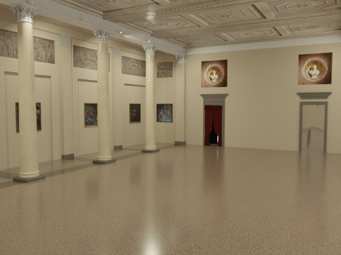 Sala 8 koloni palazzo reale Milano 3D Model