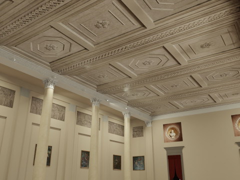 Sala 8 koloni palazzo reale Milano 3D Model