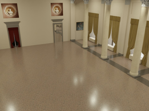 Sala 8 koloni palazzo reale Milano 3D Model